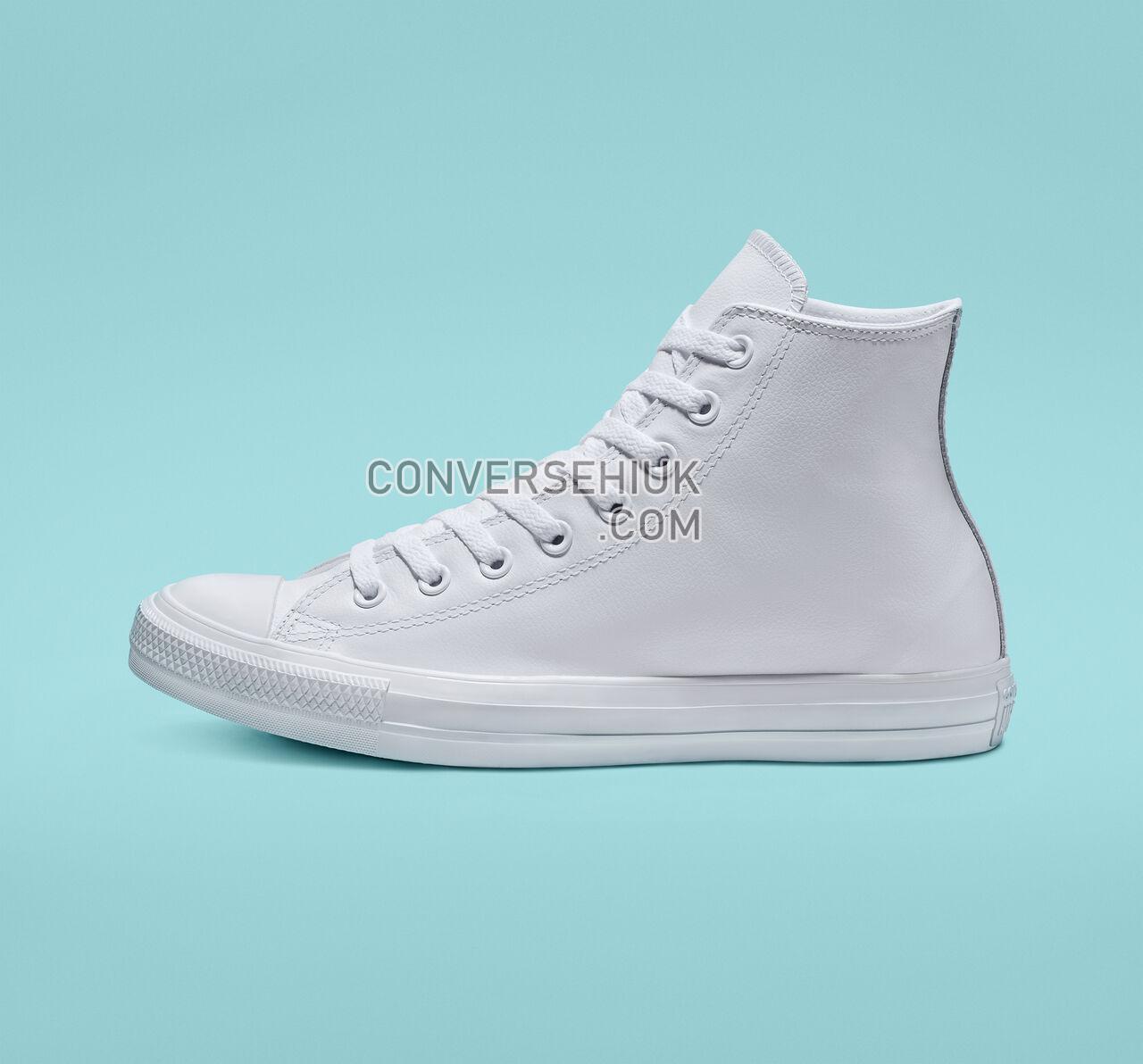 Converse Chuck Taylor All Star Leather High Top White Monochrome 1T406 Shoes