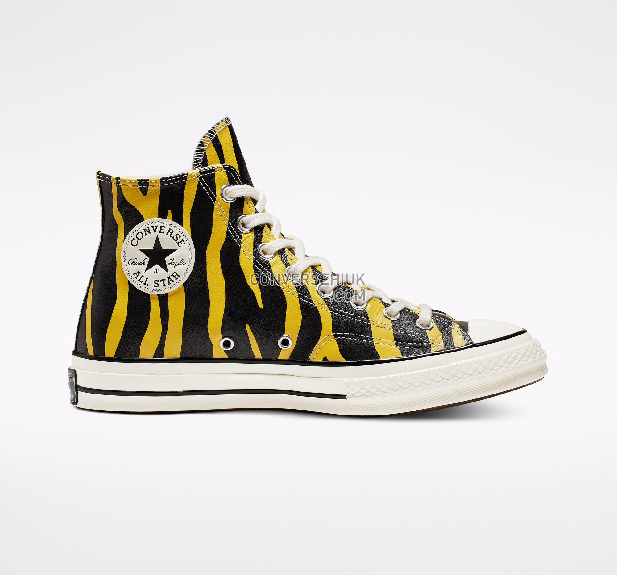 Converse Leather Archive Prints Chuck 70 Vivid Sulfur/Black/Egret 165965C Shoes