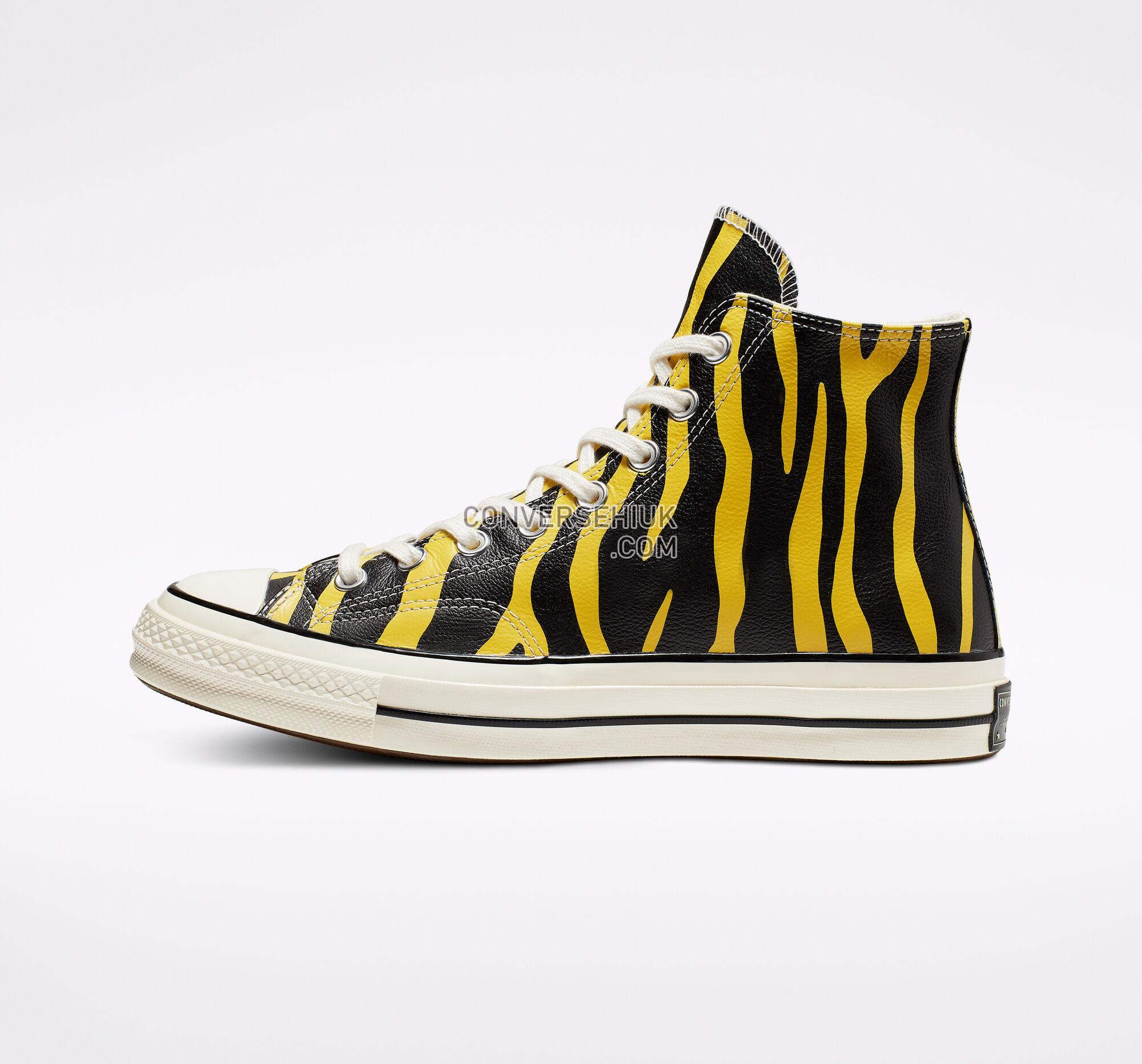 Converse Leather Archive Prints Chuck 70 Vivid Sulfur/Black/Egret 165965C Shoes