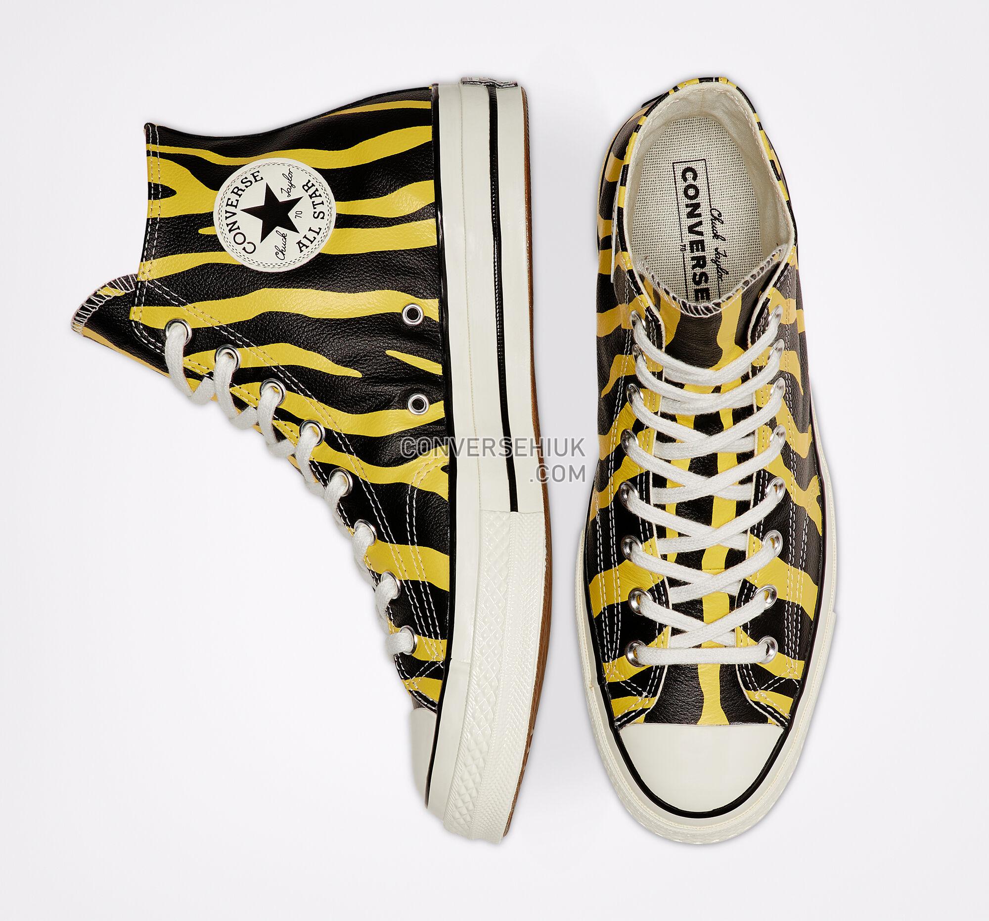 Converse Leather Archive Prints Chuck 70 Vivid Sulfur/Black/Egret 165965C Shoes