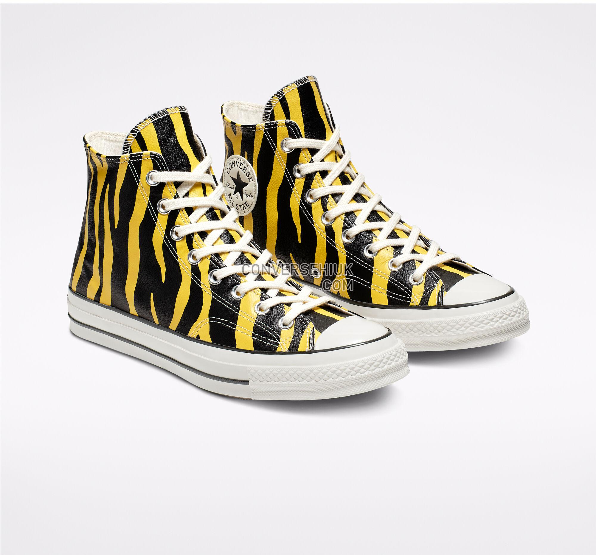 Converse Leather Archive Prints Chuck 70 Vivid Sulfur/Black/Egret 165965C Shoes