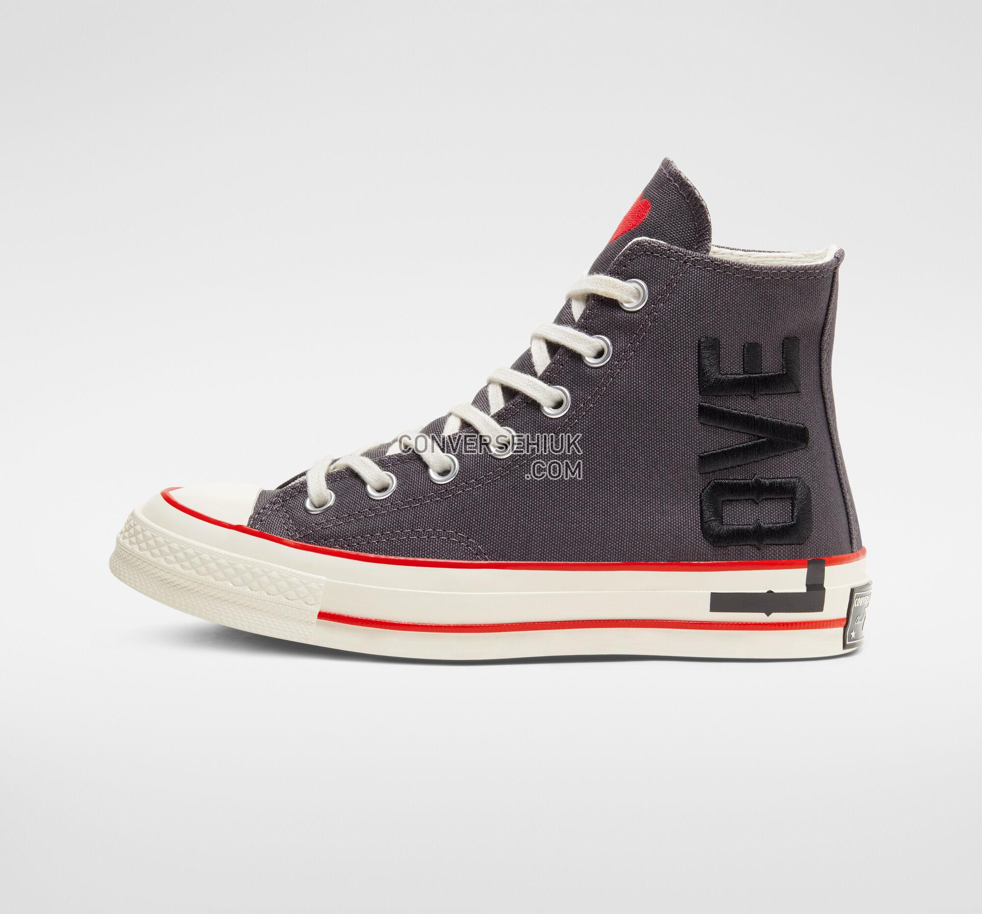 Converse Love Fearlessly Chuck 70 Thunder Grey/University Red 567153C Shoes