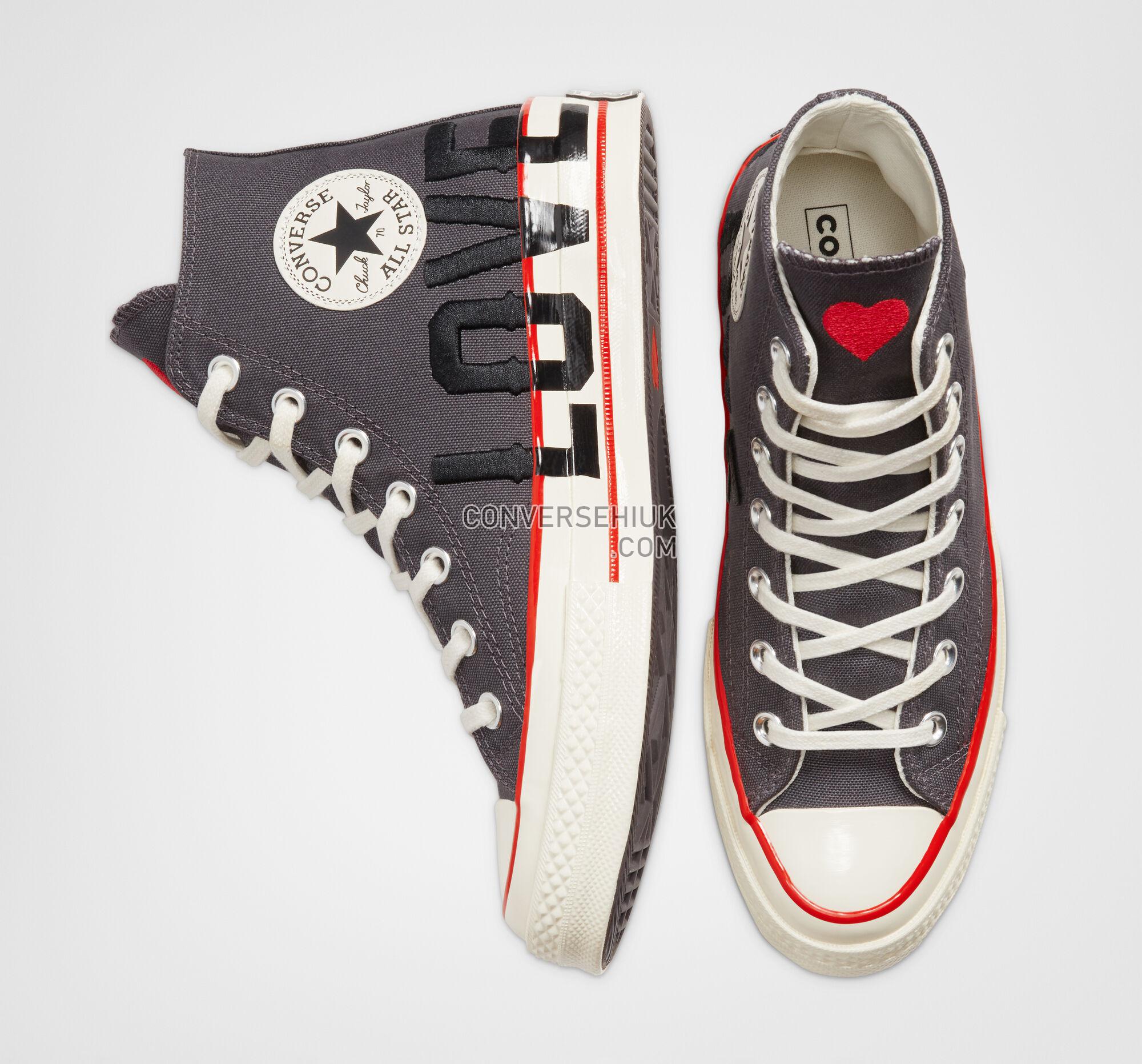 Converse Love Fearlessly Chuck 70 Thunder Grey/University Red 567153C Shoes