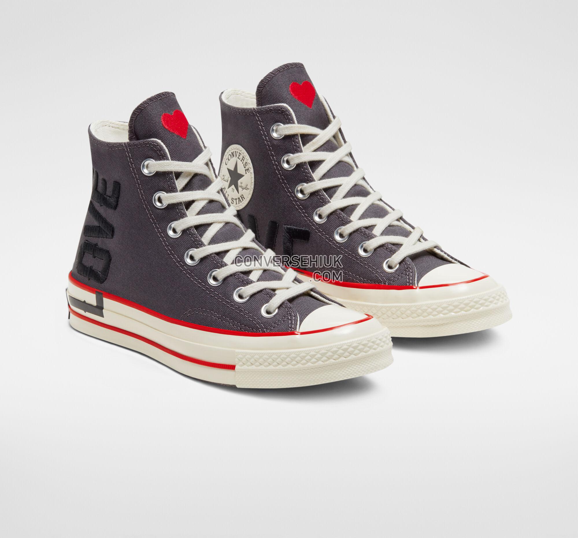 Converse Love Fearlessly Chuck 70 Thunder Grey/University Red 567153C Shoes