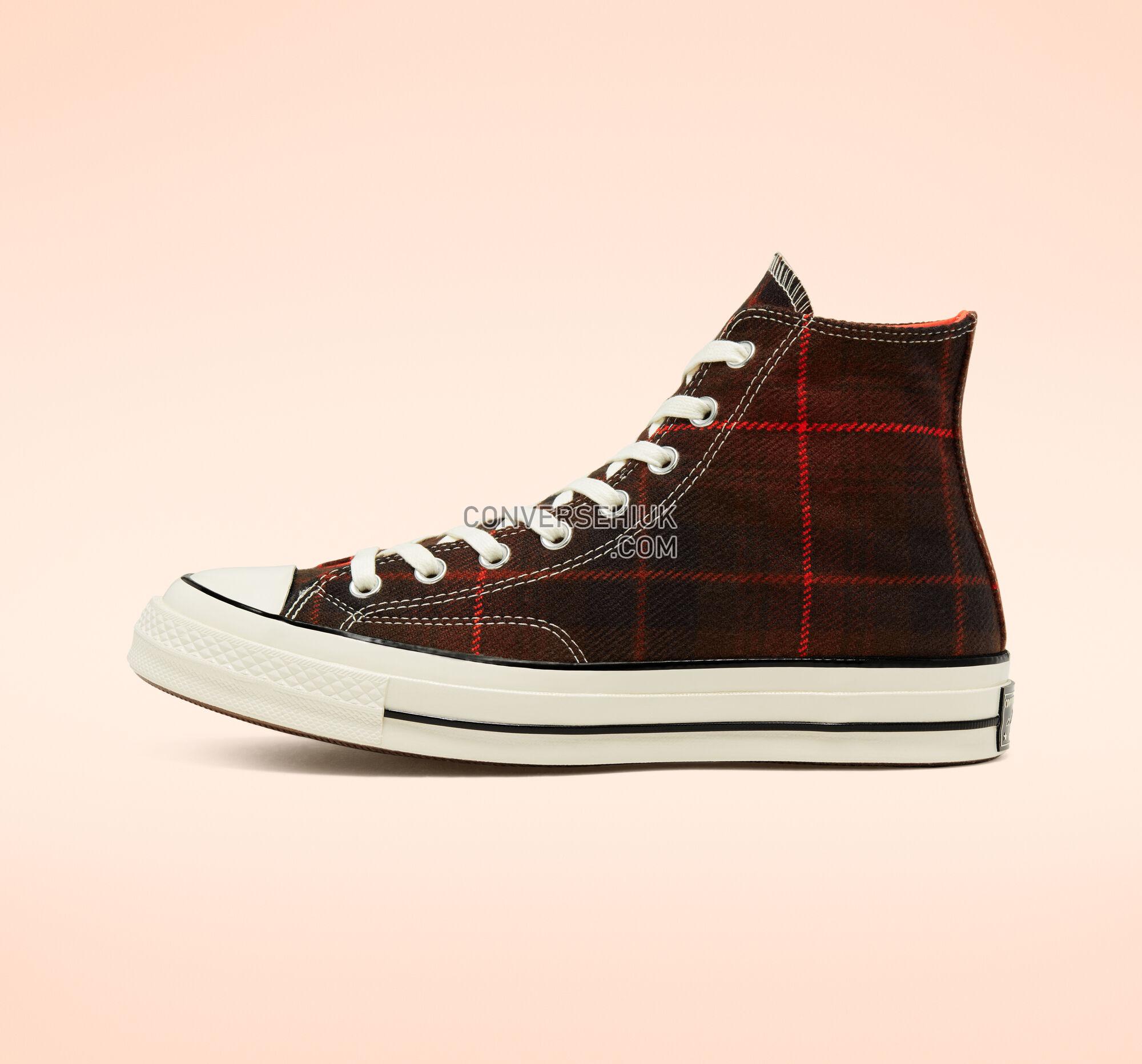 Converse Plaid Chuck 70 Black/Bright Crimson/Egret 166495C Shoes