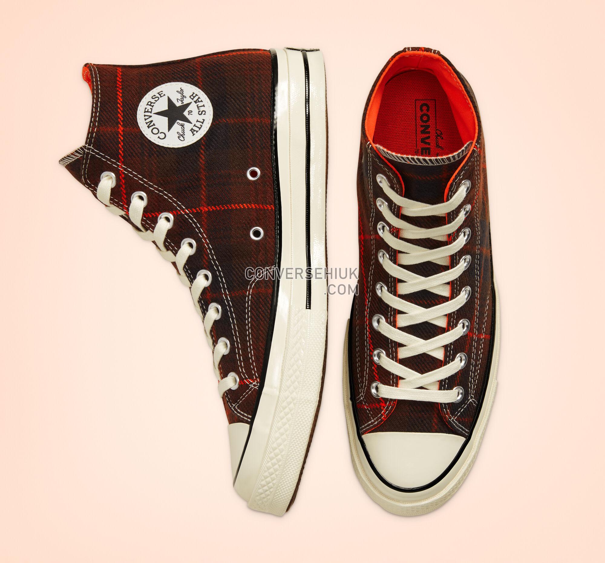 Converse Plaid Chuck 70 Black/Bright Crimson/Egret 166495C Shoes