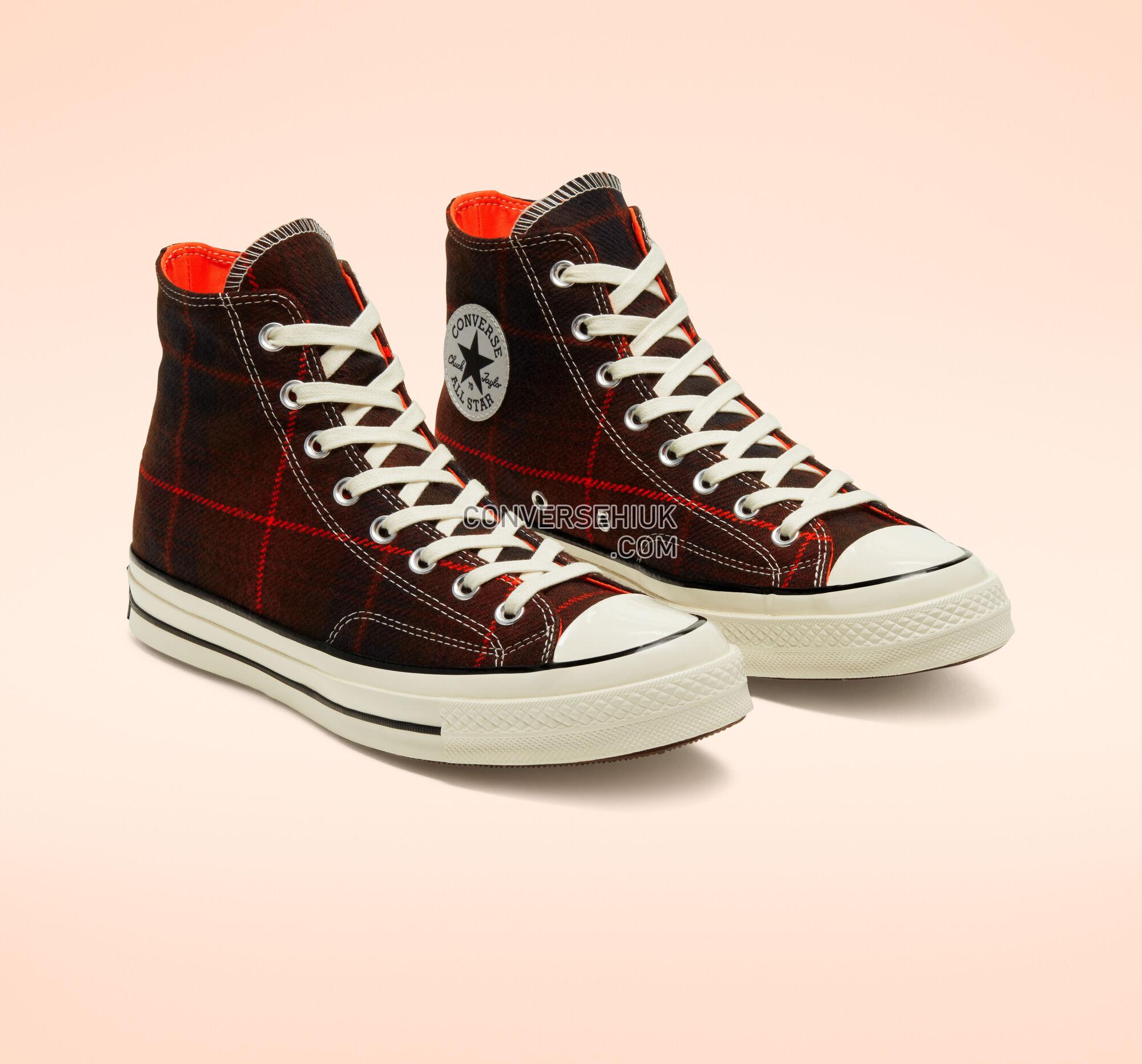 Converse Plaid Chuck 70 Black/Bright Crimson/Egret 166495C Shoes