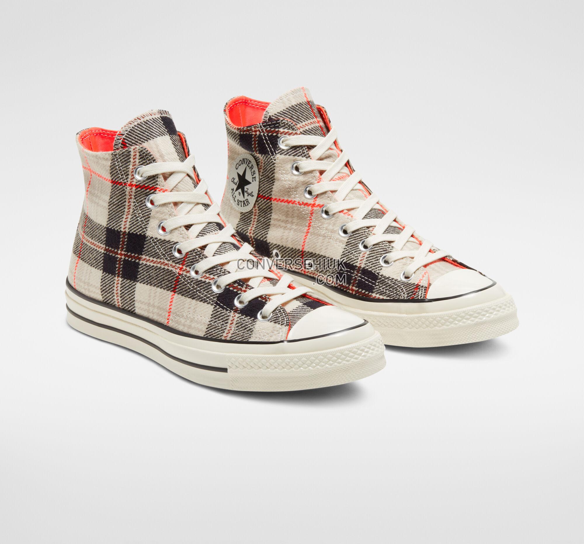 Converse Plaid Chuck 70 Pale Putty/Bright Crimson 166496C Shoes