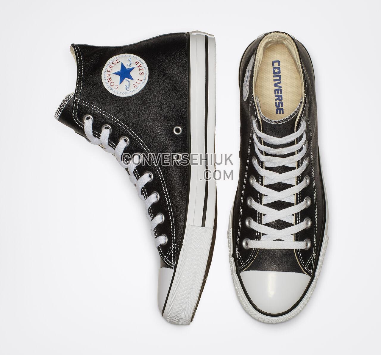 Converse Chuck Taylor All Star Leather High Top Black 132170C Shoes