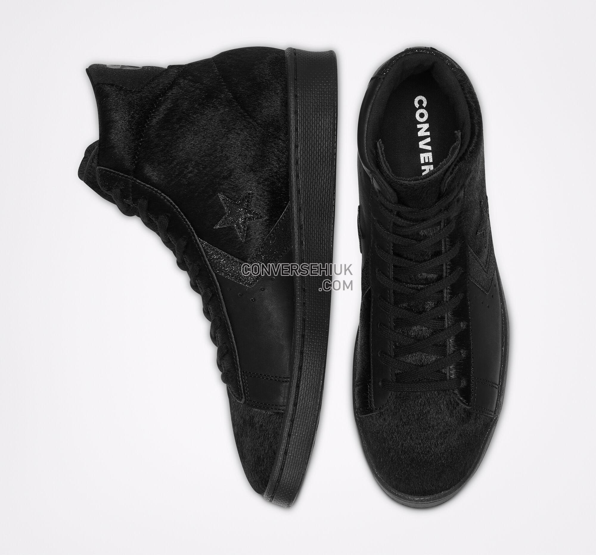 Converse Pony Hair Pro Leather Black/Black/Black 165751C Shoes