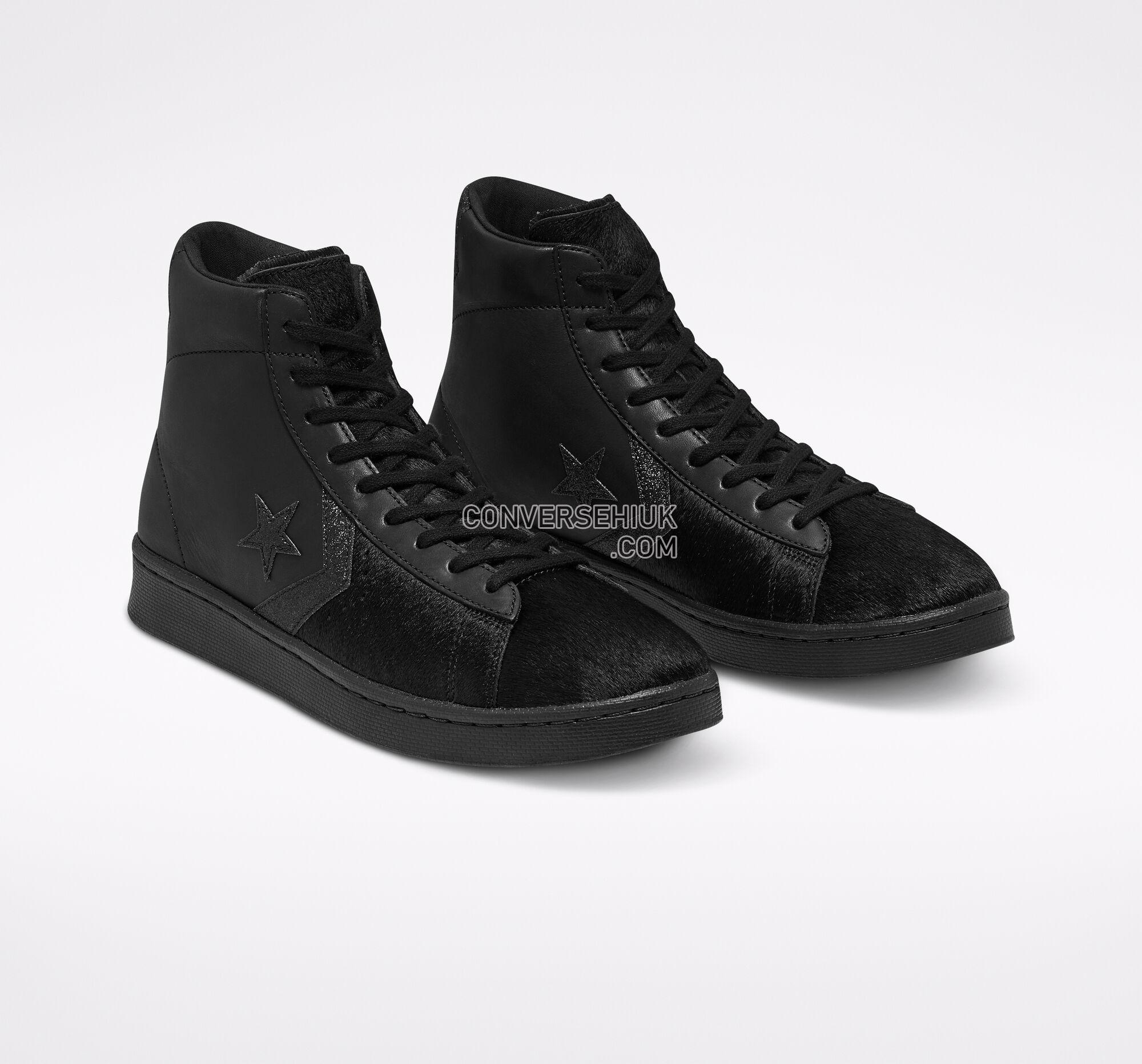 Converse Pony Hair Pro Leather Black/Black/Black 165751C Shoes